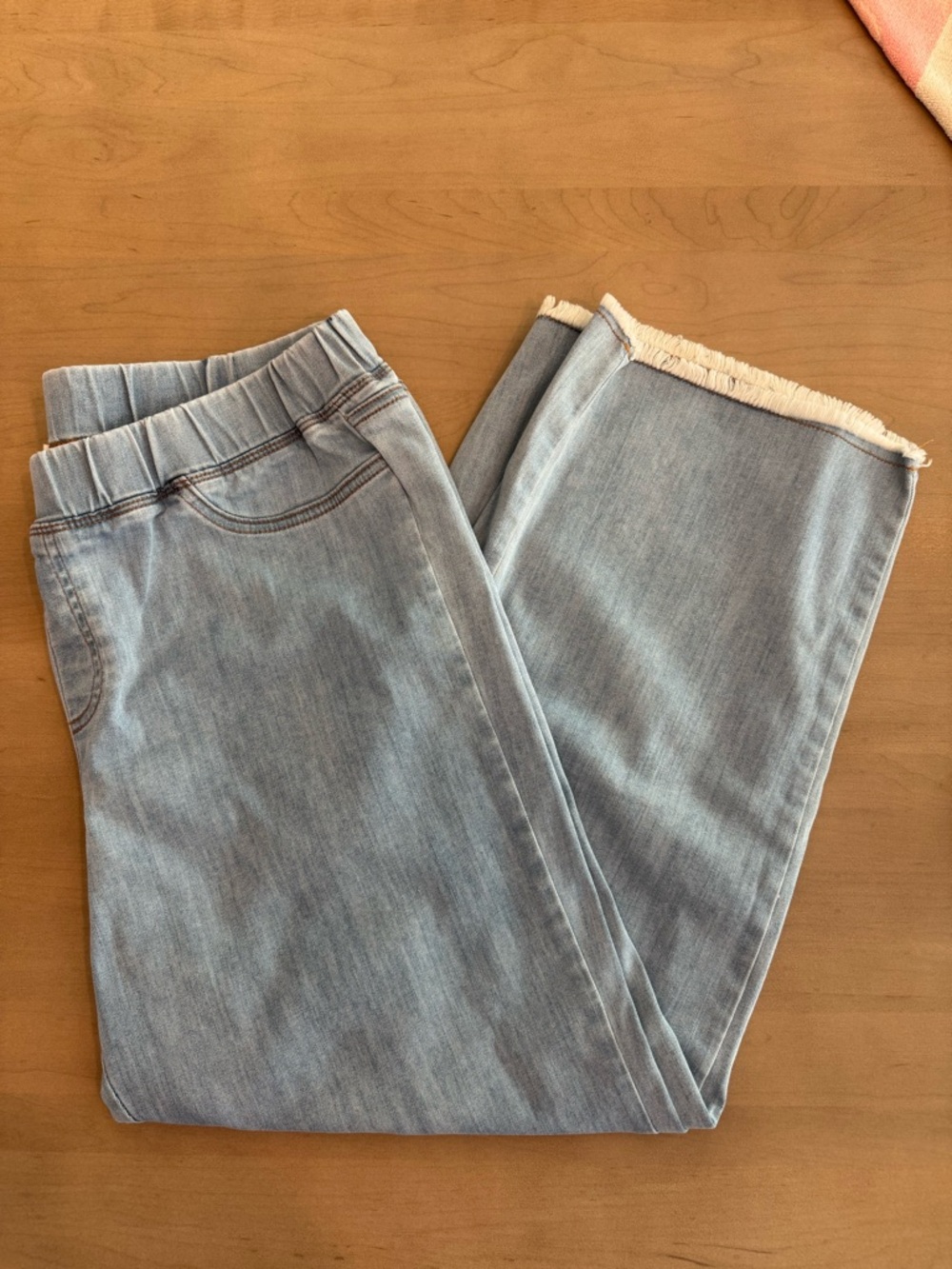 Eileen Fisher Light Wash Fringe Hem Women's Jeans